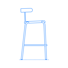 Furniture Stools Ikea Yngvar Barstool Simple Line Art Svg, Free Vectors File